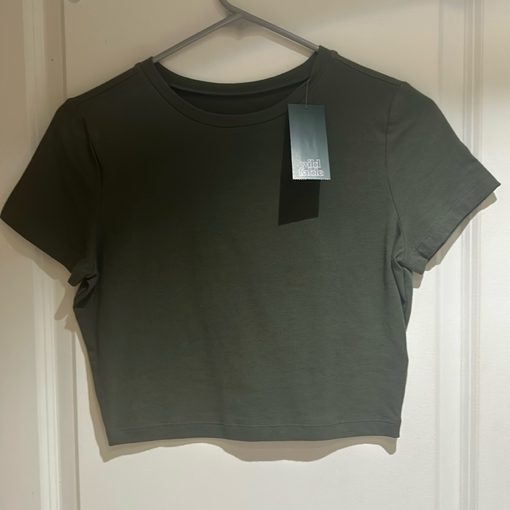 Green crop top new with tags